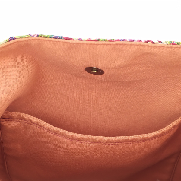 Χιαστί μπορντό boho tote bag