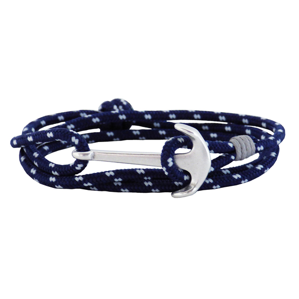 Ανδρικό βραχιόλι Anchor silver blue-white