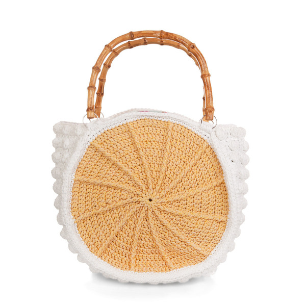 Crochet τσάντα σε σχήμα ρόδας