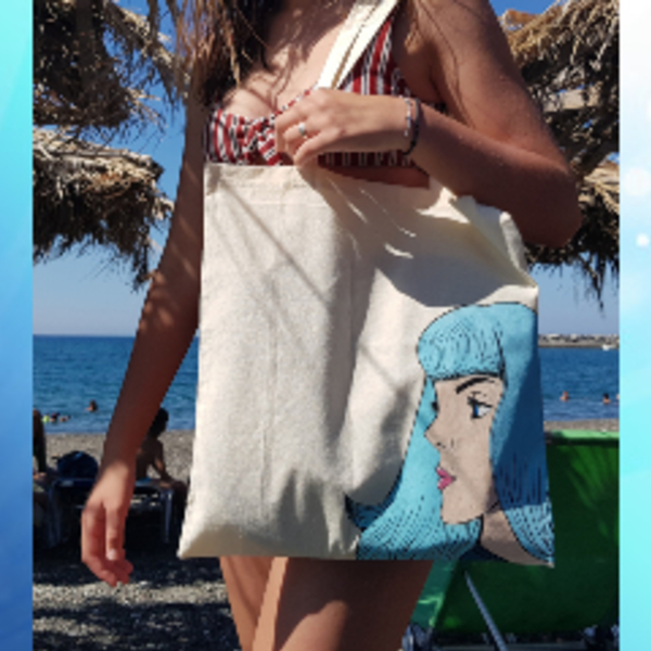 Υφασμάτινη τσάντα ζωγραφισμέναη | Tote Bag Girl