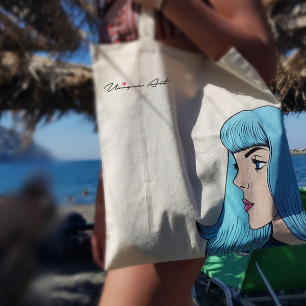 Υφασμάτινη τσάντα ζωγραφισμέναη | Tote Bag Girl