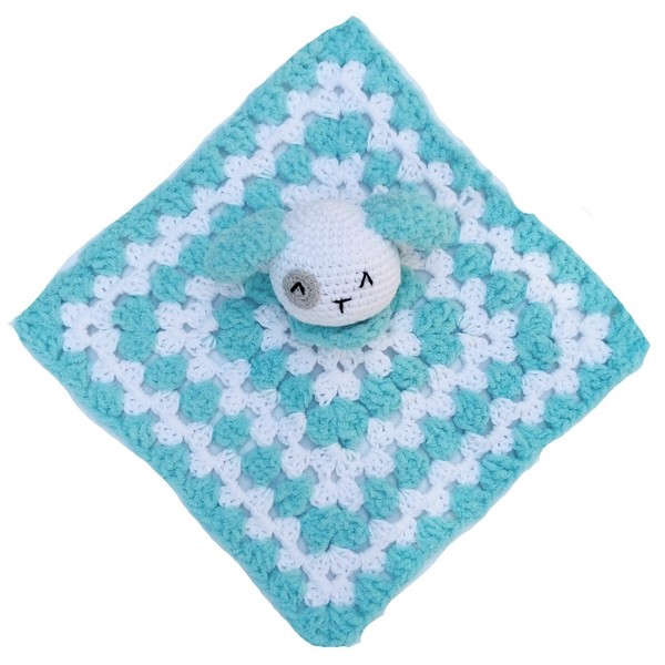 Πλεκτή κουβερτούλα κουταβάκι amigurumi - Lovey Blanket