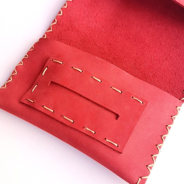 Δερμάτινη Καπνοθήκη Red Suede
