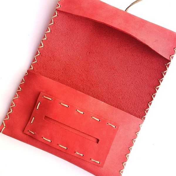 Δερμάτινη Καπνοθήκη Red Suede