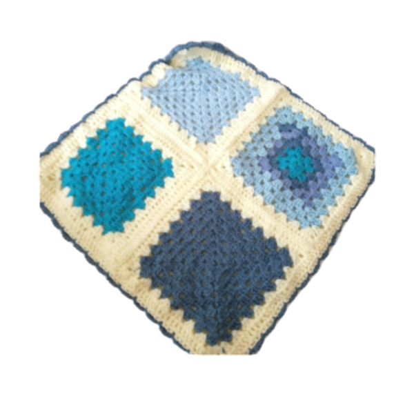 Πλεκτό Διακοσμητικό Μαξιλάρι Granny's Square!