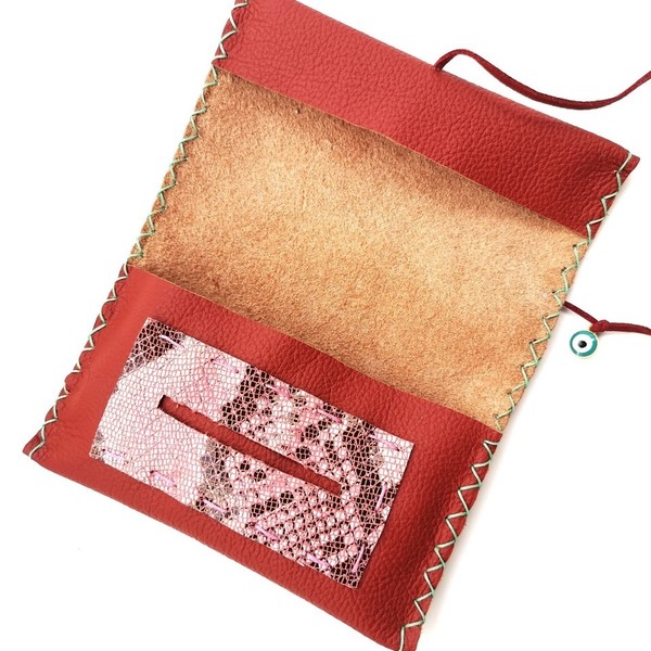 Δερμάτινη Καπνοθήκη Bordeaux Evil Eye