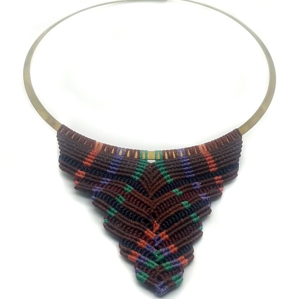 Boho, Vintage Style Κολιέ Μacrame
