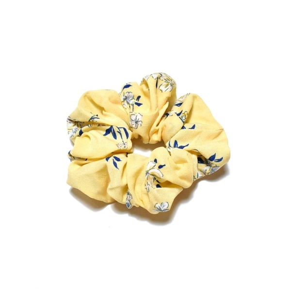 Scrunchie yellow! | Λαστιχάκι μαλλιών φλοράλ