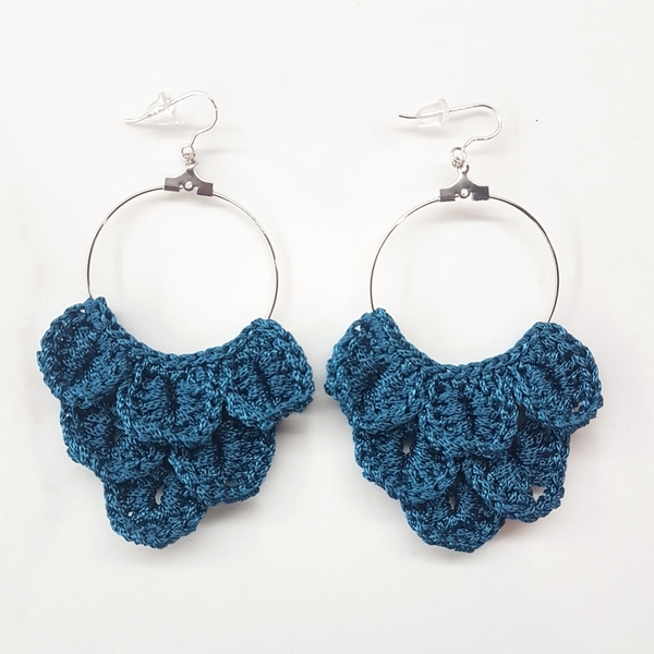 Πλεκτά statement crochet σκουλαρίκια