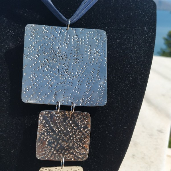 Handmade necklace "Classic" / Μακρύ σφυρήλατο κολιέ της σειράς Classic με αυξομειούμενο κορδόνι