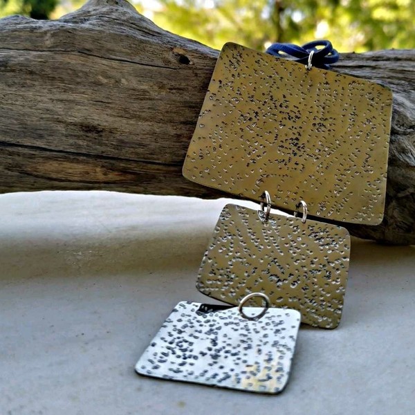 Handmade necklace "Classic" / Μακρύ σφυρήλατο κολιέ της σειράς Classic με αυξομειούμενο κορδόνι
