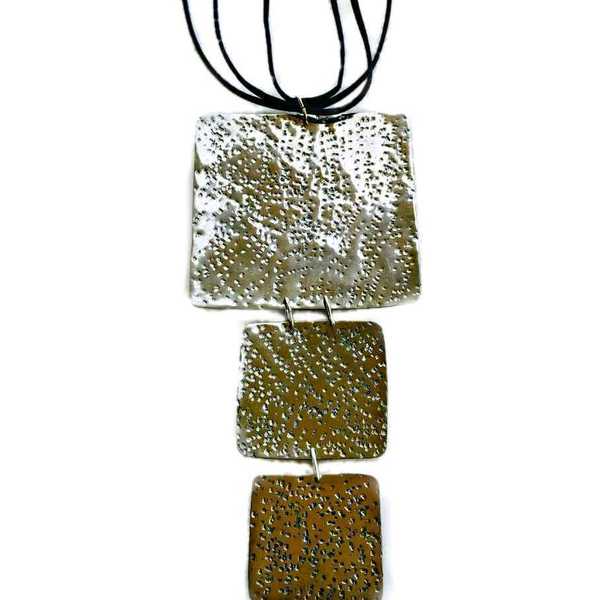Handmade necklace "Classic" / Μακρύ σφυρήλατο κολιέ της σειράς Classic με αυξομειούμενο κορδόνι