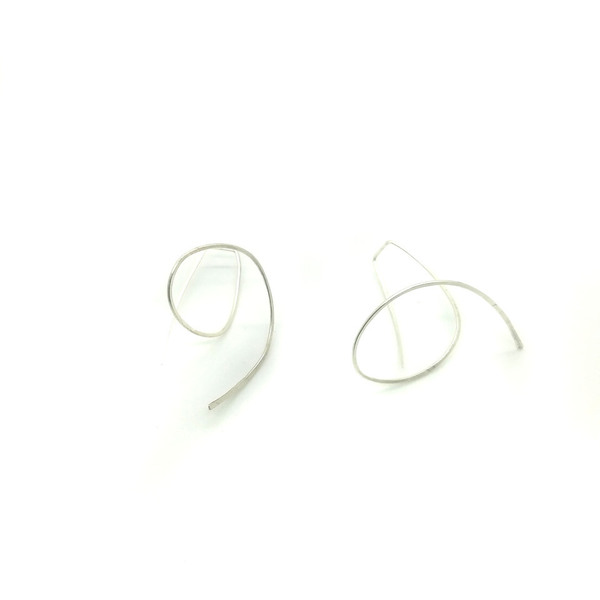 Σκουλαρίκια από Ασήμι ανακυκλωμένο | Abstract Earrings eco Silver wire