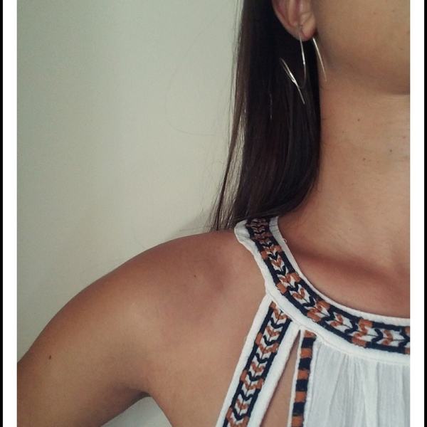 Σκουλαρίκια από Ασήμι ανακυκλωμένο | Abstract Earrings eco Silver wire