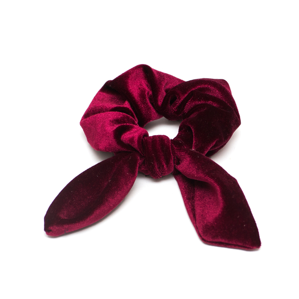 Scrunchy Bow Μπορντό