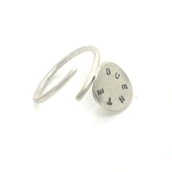 Personalized Eco Silver Ring | Write your own message