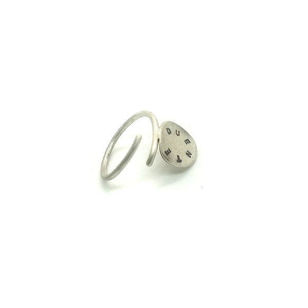 Personalized Eco Silver Ring | Write your own message