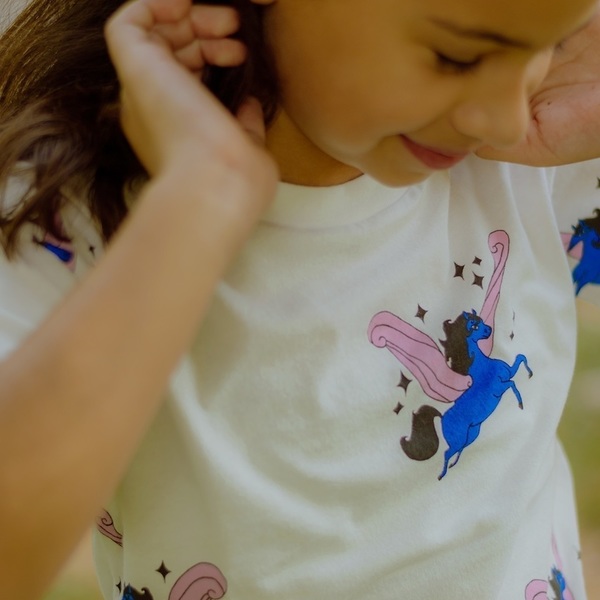 All Over Pegasus Blue T-Shirt