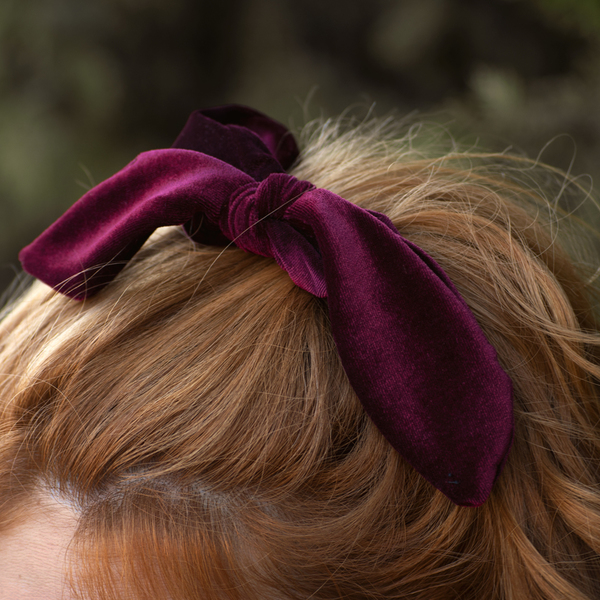 Scrunchy Bow Μπορντό