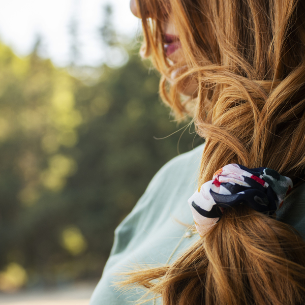 Scrunchy Blue Floral