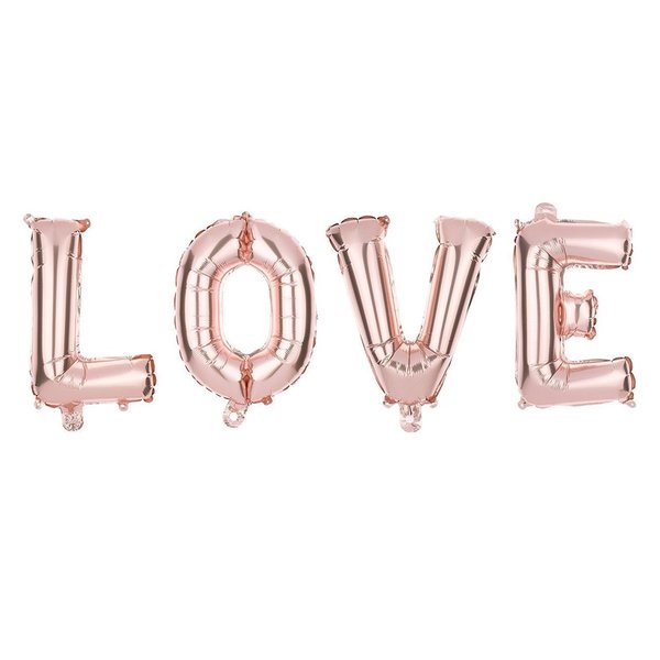 Μπαλόνια "Love" ρόζ χρυσό