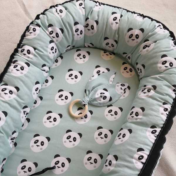 Φωλιά μωρού (baby nest) και ξύλινο μασητικό Pandas