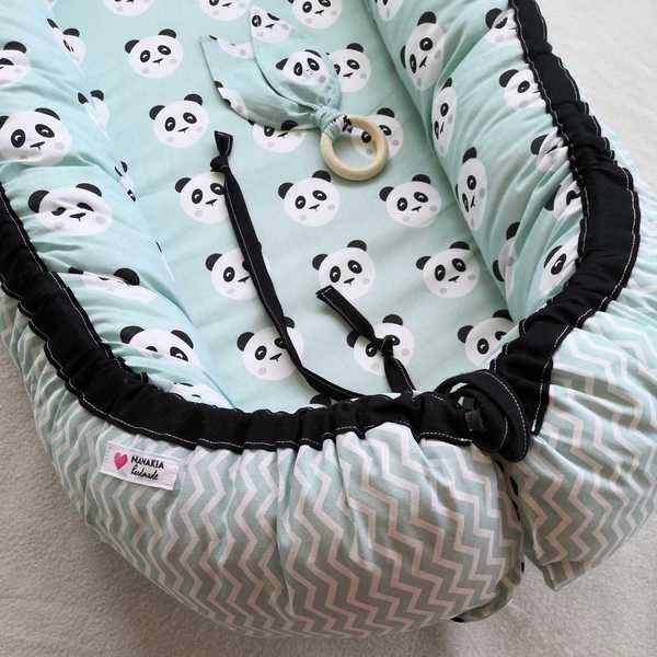 Φωλιά μωρού (baby nest) και ξύλινο μασητικό Pandas