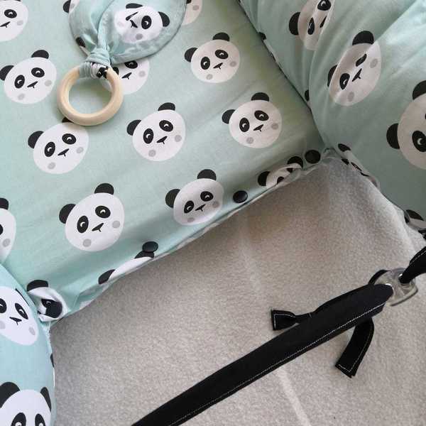 Φωλιά μωρού (baby nest) και ξύλινο μασητικό Pandas