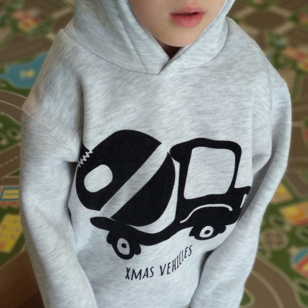 Χριστουγεννιάτικο Παιδικό φούτερ - Hoodie Xmas Vehicles