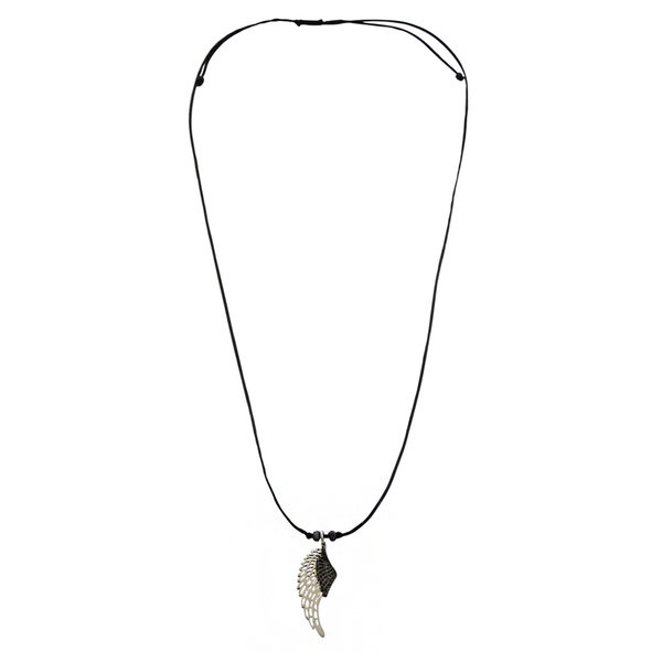 Ανδρικό μενταγιόν Φτερό ασήμι 925° silver-bl
