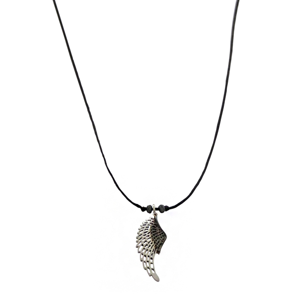Ανδρικό μενταγιόν Φτερό ασήμι 925° silver-bl