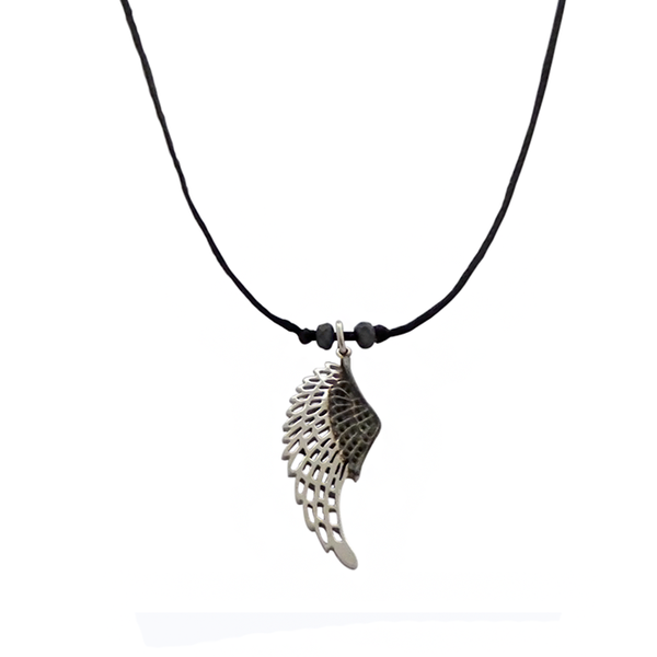 Ανδρικό μενταγιόν Φτερό ασήμι 925° silver-bl