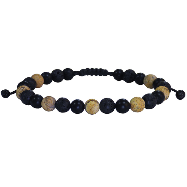 Ανδρικό βραχιόλι 3beads semiprecious
