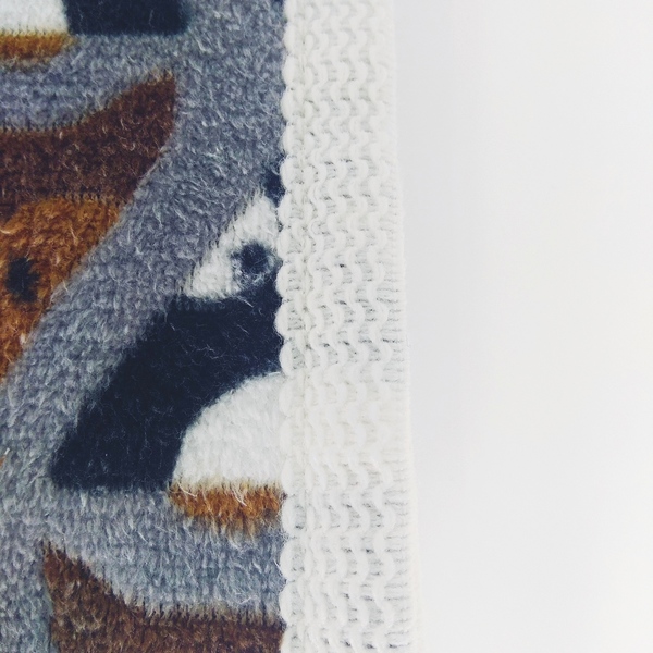 Κουβέρτα fleece με σχέδιο αλεπούδες και πιγκουΐνους 100*80