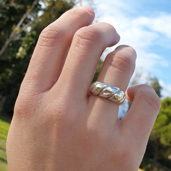 ''Curly ring'' - Χειροποίητο δαχτυλίδι από ασήμι 925