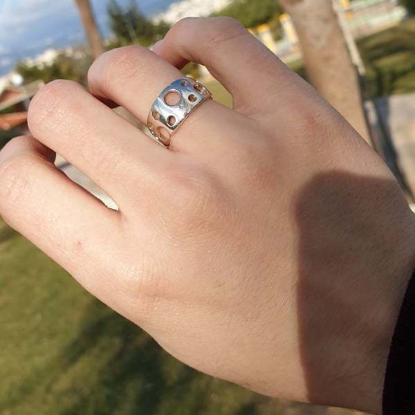 ''Bubble ring'' - Χειροποίητο δαχτυλίδι από ασήμι 925.