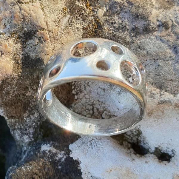 ''Bubble ring'' - Χειροποίητο δαχτυλίδι από ασήμι 925.
