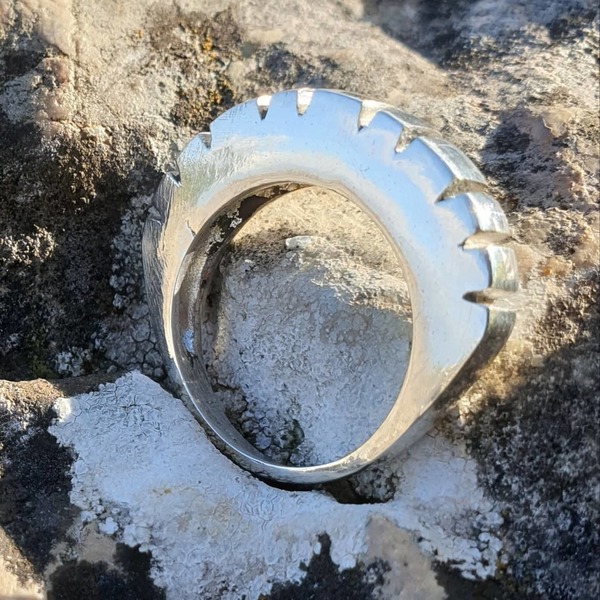 ''Industrial ring'' - Χειροποίητο δαχτυλίδι από ασήμι 925.