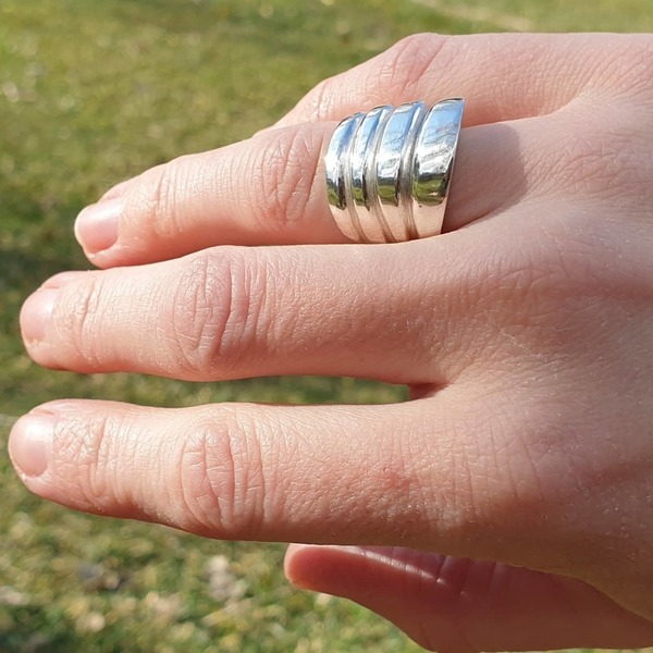 ''4 levels ring'' - Χειροποίητο δαχτυλίδι από ασήμι 925.