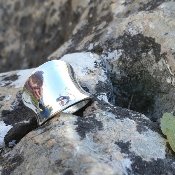 ''Mirror ring'' - Χειροποίητο δαχτυλίδι από ασήμι 925.