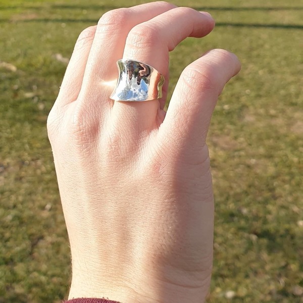 ''Mirror ring'' - Χειροποίητο δαχτυλίδι από ασήμι 925.