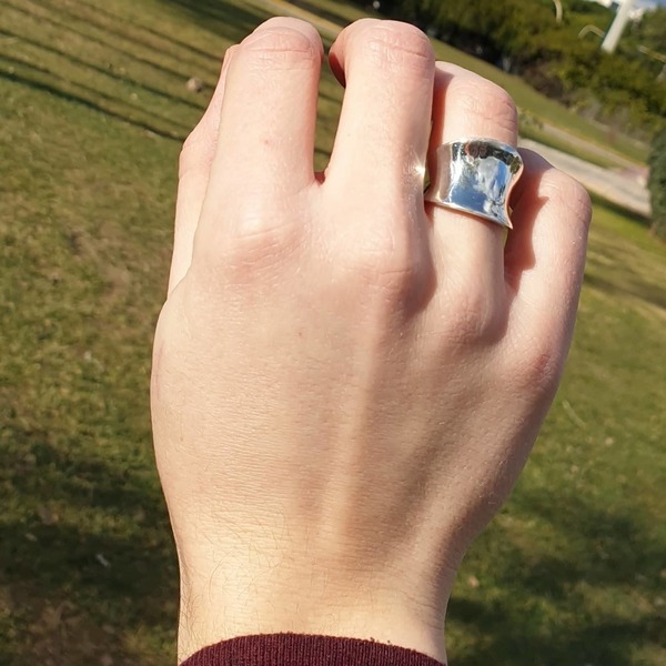 ''Mirror ring'' - Χειροποίητο δαχτυλίδι από ασήμι 925.