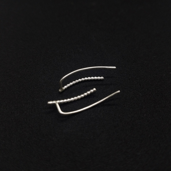 Σκουλαρίκια από Ασήμι 925 |Silver Beaded Earrings