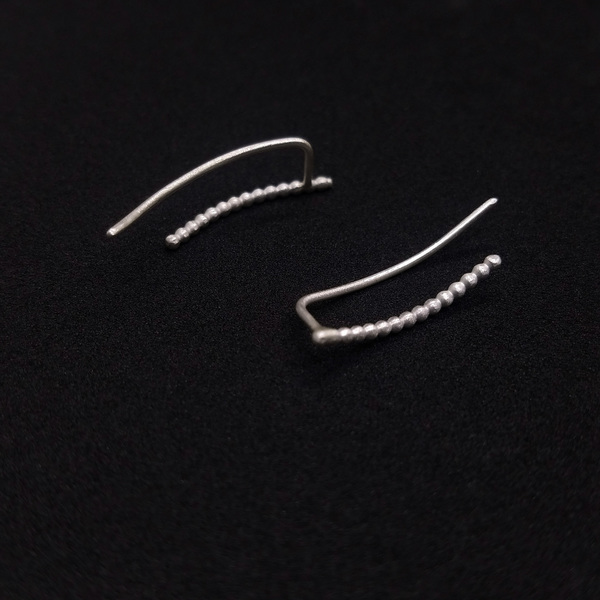 Σκουλαρίκια από Ασήμι 925 |Silver Beaded Earrings