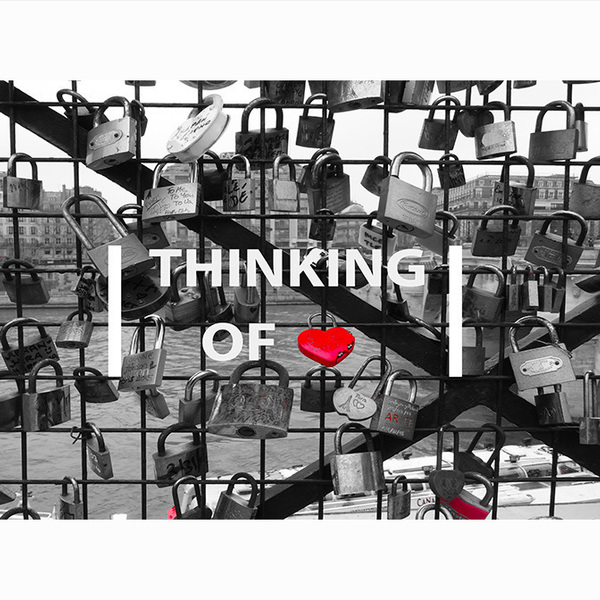 Poster 30*40 Thinking of Love - Παρίσι, Γαλλία | Φωτογραφικό Χαρτί
