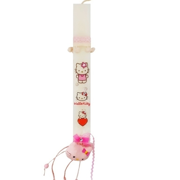 Χειροποίητη αρωματική λαμπάδα Hello Kitty