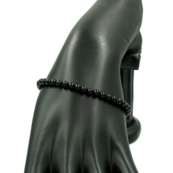Black Onyx Χειροποίητο Κόσμημα Βραχιόλι Μαύρος Όνυχας Ασήμι S925