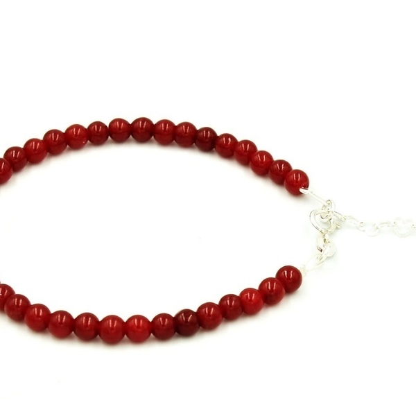 Carnelian Χειροποίητο Κόσμημα Βραχιόλι Ασήμι S925