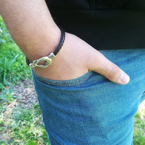 Αντρικό βραχιόλι με χοντρό snake cord