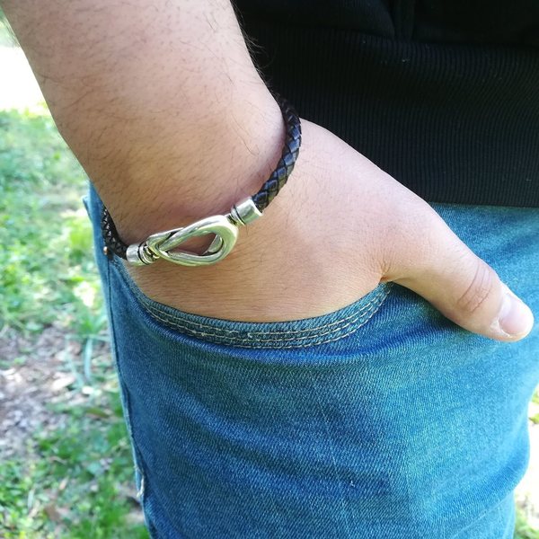 Αντρικό βραχιόλι με χοντρό snake cord